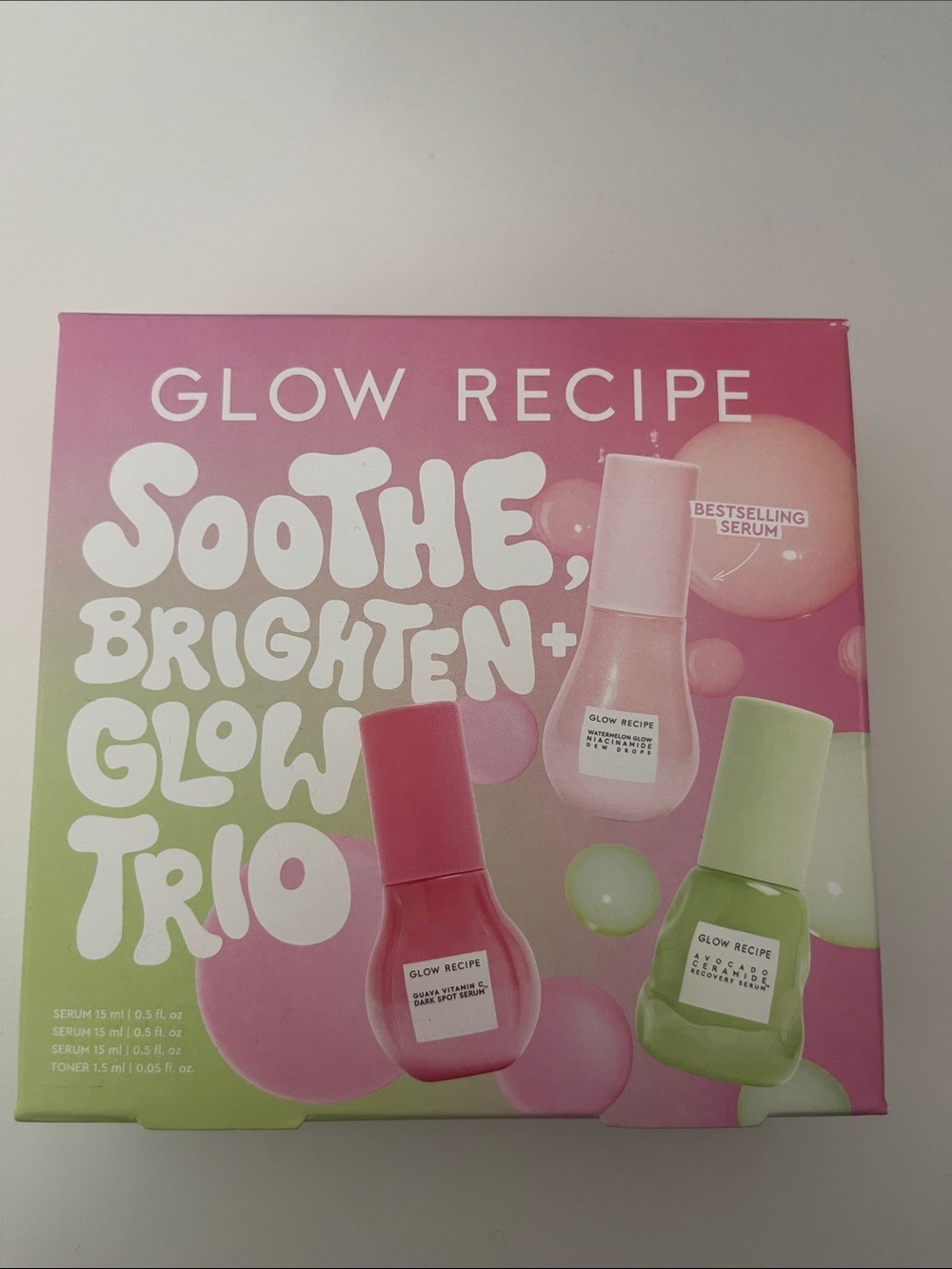 Glow Recipe Pink and Green Soothe + Brighten Trio